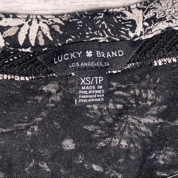 Lucky Brand Black Top Size XS NWT - Picture 2 of 5
